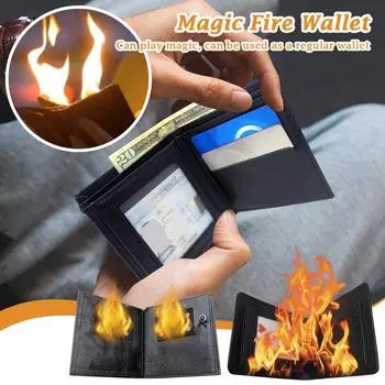 Премиальный кошелек для фокусников Flame Fire Wallet Prop: Сценические и уличные шоу, любители трюковых шоу One Size