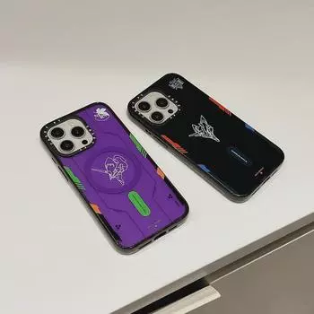Премиальный магнитный чехол Evangelion EVA для iPhone 15 Pro Max/14/13/12 iPhone 15/14 Plus