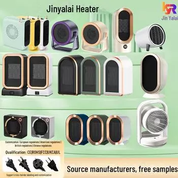 Премиальный нагреватель PTC: Компактный настольный электрический обогреватель для дома, соответствующий нормам США EU Plug 220V (Export Only)