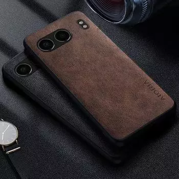 Премиальный роскошный кожаный чехол для телефона Oneplus Nord 4 3 2 2T N20 N200 N30 SE Funda Retro Business Style Solid color cover capa Nord 4 чёрный