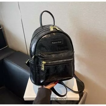 Премиальный рюкзак женский новый нишевый милый женский школьный рюкзак для студенток колледжа для поездок на работу чёрный