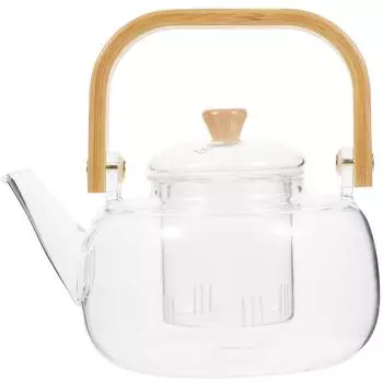 Премиальный стеклянный чайник с заварником 1000 мл, термостойкий, легко моющийся, чайные принадлежности, отличный подарок для любителей чая прозрачный