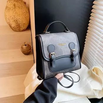 Премиальный женский рюкзак 2025 года, осенне-зимний ретро-рюкзак, сумка-мессенджер для путешествий чёрный