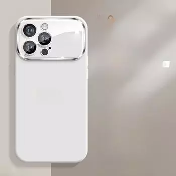 Премиальный жидкий силиконовый чехол для iPhone 14 Pro Max с пленкой для линз, мягкий и износостойкий 16 Pro темно-фиолетового