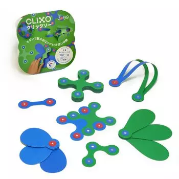 Премия за хороший дизайн 2024 года, победитель Good Toy 2024 года, Langs Japan Click Saw CLIXO Pack, зеленая магнитная развивающая игрушка, обучающая сборочная игрушка STEM, магнитный блок