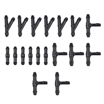 Премиум 18 шт. соединителей для шлангов стеклоомывателя - фитинги-разветвители типа TYI соединители для шлангов стеклоомывателя CHINA