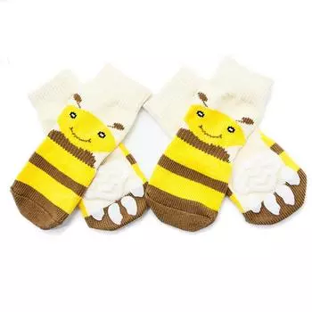 Premium Anti-Slip Dog Socks 4pcs Indoor Dog Socks Prevents Licking Slipping Great for Dog Paw Protection for Medium Large Dogs XXL жёлтый