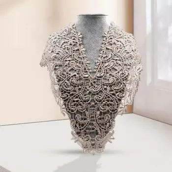 Премиум ажурная простая в использовании кружевная аппликация изысканный элегантный антидеформируемый вырез ремесла подарок белый