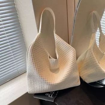 Premium bag women s 2024 new fashion popular bucket bag shoulder bag large capacity tote bag commuter bag покинуть белый