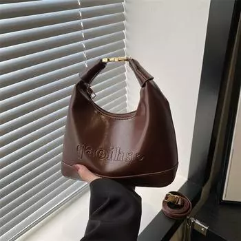 Premium bag women s autumn and winter 2025 new retro shoulder messenger bag popular work dumpling bag