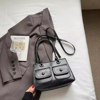 Premium bag women s new summer fashion versatile shoulder bag commuter messenger hand carry small square bag