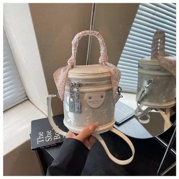 Premium bag women s summer new fashion messenger bag is now popular mini bucket bag