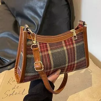 Премиальная сумка-багет, женская, модная, ретро, универсальная, через плечо, подмышечная сумка, женская, в иностранном стиле, маленькая сумка красный