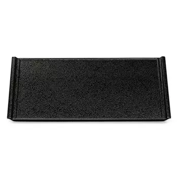 Premium Black Dry Clear Lacquer x x J-kitchens Placemat, Japanese-Made Tray, 2-Shaku Flight, Lacquer, (37.3cm 25.5cm 1.8cm)