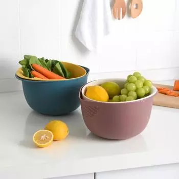 Премиум-быстрый дренаж, широко используемый полипропилен, удобный кухонный дуршлаг для домашнего рисового сита, чаша