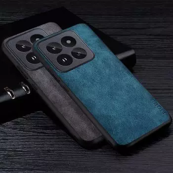 Премиум-чехол для телефона из искусственной кожи для Xiaomi 14 Ultra Pro, устойчивый к царапинам однотонный чехол для Xiaomi 14 Ultra Case Xiaomi 14 коричневый