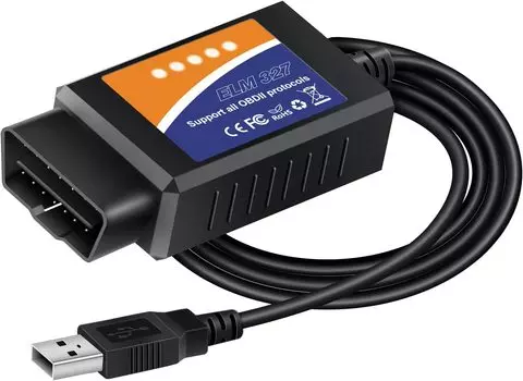 Premium Code ELM327 OBD-II USB Diagnostic Cable.