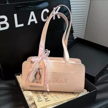 Premium Commuter Hand Carry Cute Girl Underarm Bag Women S Trend Versatile Shoulder Bag серебряный