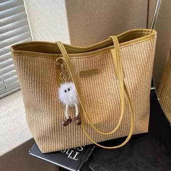 Премиальная сумка для поездок на работу большой вместимости Женская сумка Популярная зарубежная сумка через плечо Портативная сумка-тоут хаки