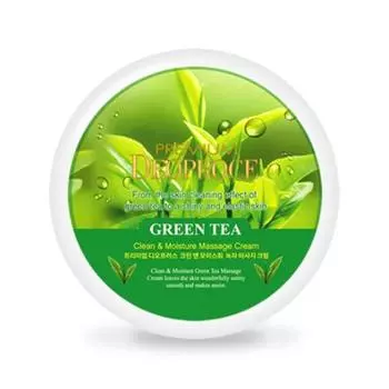 Premium Deoproce Clean & Moisture Green Tea Massage Cream 300g - Массажный крем с зеленым чаем