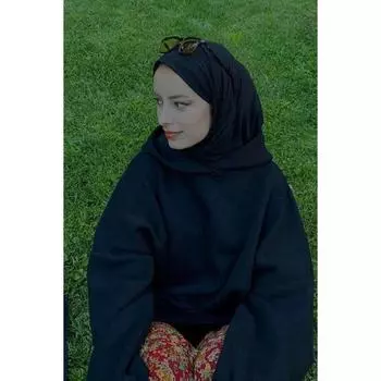 Премиум Джерси Хиджаб Черный