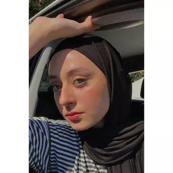 Премиум Джерси Хиджаб Черный