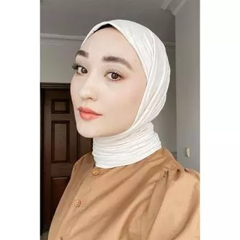 Премиум Джерси Хиджаб Экрю