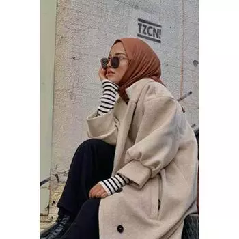 Премиум Джерси Хиджаб Кофе