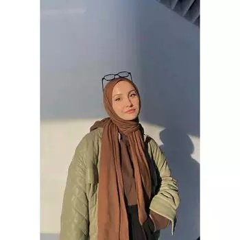 Премиум Джерси Хиджаб Коричневый