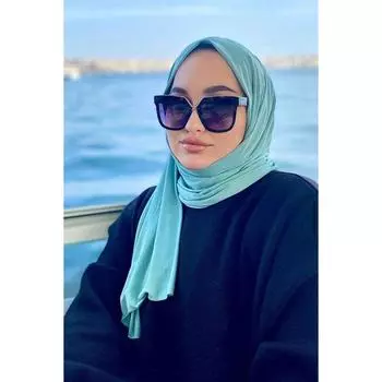 Премиум Джерси Хиджаб Морской Синий