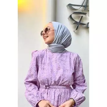 Премиум Джерси Хиджаб Серебристо-Серый