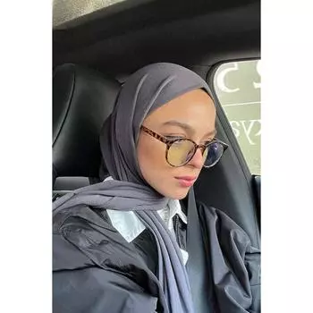 Премиум Джерси Хиджаб Темно-Серый