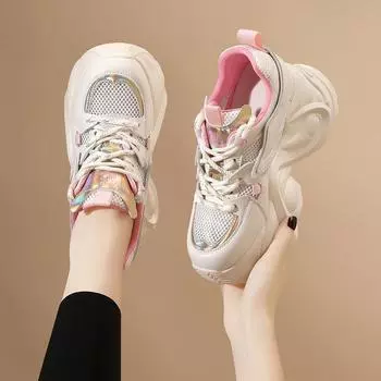 Premium explosion inner height increase dad shoes women s thick sole 9cm summer new small casual little white women s shoes 35