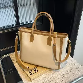 Премиум-фактура, вместительные женские сумки, простые контрастные цветные сумки, модные трендовые сумки через плечо