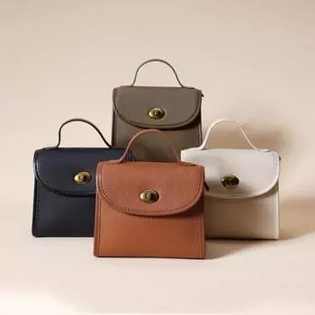 Premium Feeling First Layer Cowhide Bag Women S Retro Foreign Style Small Square Bag Casual Messenger Small Bag Handbag золотисто-коричневый