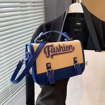 Премиум иностранный стиль маленькая квадратная сумка женская сумка 2024 новая мода ретро сумка с буквами сумка для поездок на работу сумка-мессенджер чёрный