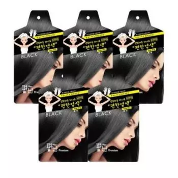 Premium hair dye 5p, black, 5 as comfortable as straightening shampoo