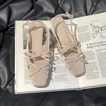 Premium high heels women s new summer fashion bow empty Mary Jane shoes silver light mouth wedge heel single shoes 35