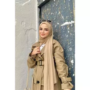 Premium Jersey Hijab Bitter Soft Camel