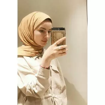 Premium Jersey Hijab Bitter Soft Camel