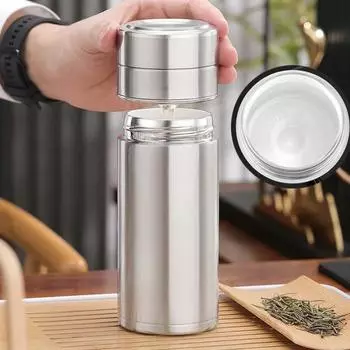 Премиум керамическая термос для чая, чашка для чая с разделителями, черная термос из нержавеющей стали 316, чашка для чая с разделителями, чай и вода 300-500ML