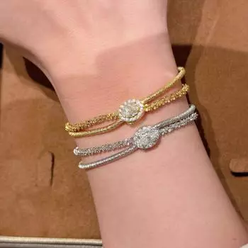 Премиум-класса, тонкий, двухслойный, магнитный браслет с обмоткой, женский, легкий, роскошный, ретро, модный, темпераментный, универсальный браслет для поездок на работу, ювелирные изделия