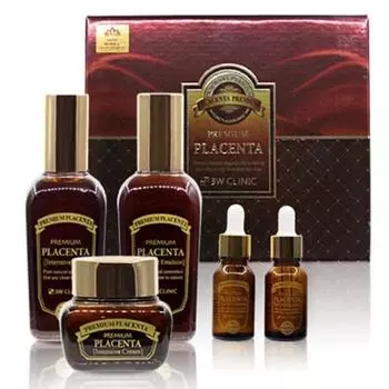 Премиум-набор для ухода за кожей «Плацента» (Тонер+Эмульсия+Крем+Сыворотка) Корейская косметика