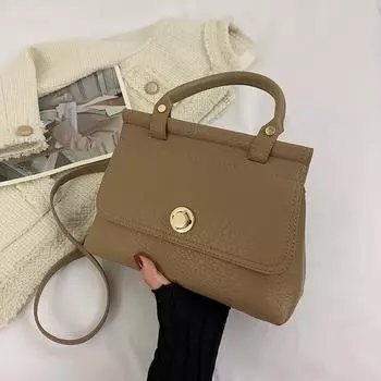 Premium niche bag women s summer new retro portable small square bag versatile shoulder messenger bag хаки