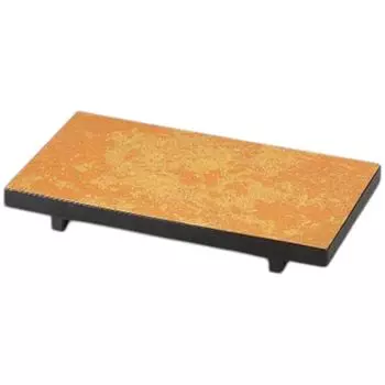 Premium Nigiri Sushi ABS Mini Sushi Stand with Gold Made in Japan J-kitchens Plate, Two-Color Leaf, Shatter-Resistant,