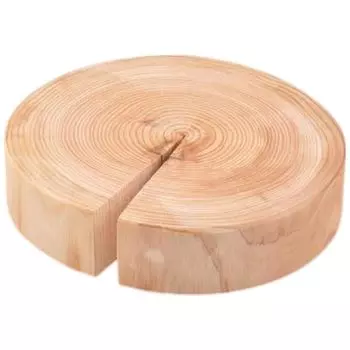 Premium Nigiri Sushi Large Cypress Log Base with Clear Made in Japan J-Kitchens Plate, 23-25cm, Finish, Shatter-Resistant,