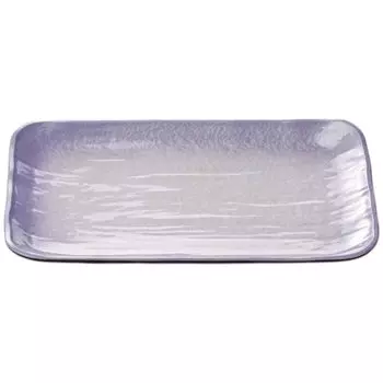 Premium Nigiri Sushi Long Rectangular Large Serving Gradient with Black Made in Japan J-Kitchens Plate, 3.5cm Plate, Aqua/Purple Lacquer,