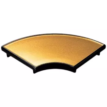 Premium Nigiri Sushi Mini Fan Made in Japan J-kitchens Plate, 1/2 Plate, Gold-Flecked, Shatter-Resistant,