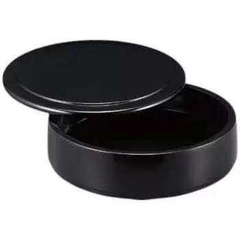 Premium Nigiri Sushi Premium Made in Japan J-Kitchens Plate, Round, 7.5-inch, Black,