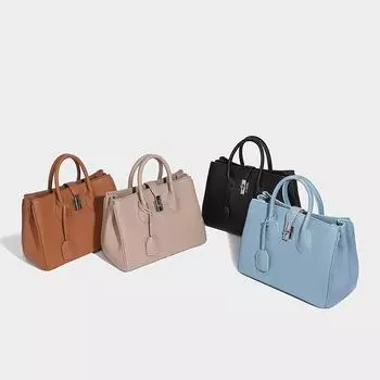 Премиум новая вместительная переносная сумка-тоут осень-зима универсальная простая сумка-мессенджер на плечо для подарка на день рождения коричневый